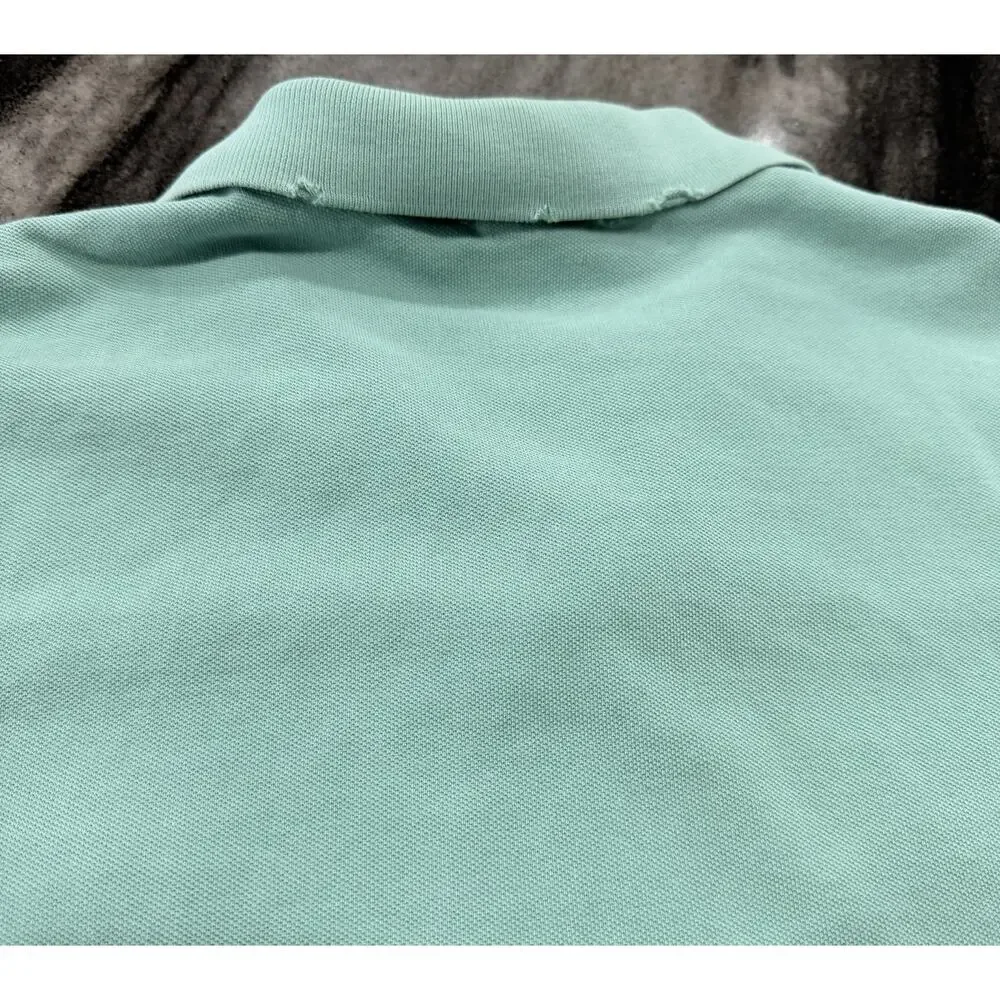 Vintage Polo Ralph Lauren Mens XL Mint Green Polo Shirt Distressed Purple Pony